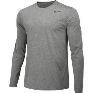 Nike Dri-FIT Legend Men's Long Sleeve Fitness Training Gym Shirt Grey 4XL